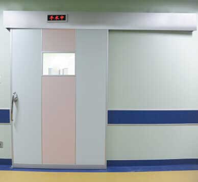Medical single open air sealing translation door-External mounting