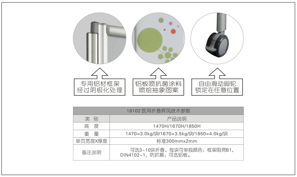 26#医用折叠屏风