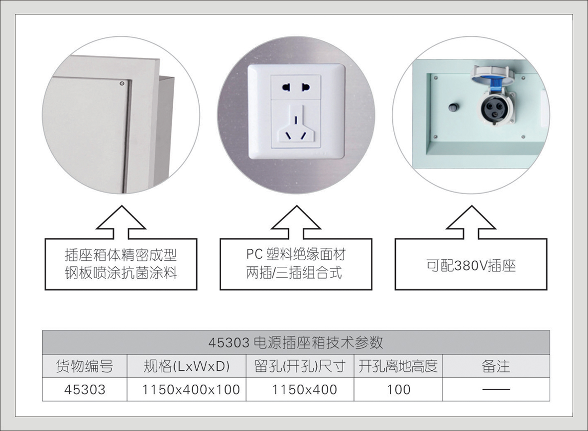4#45303型电源插座箱(C系列5+2)