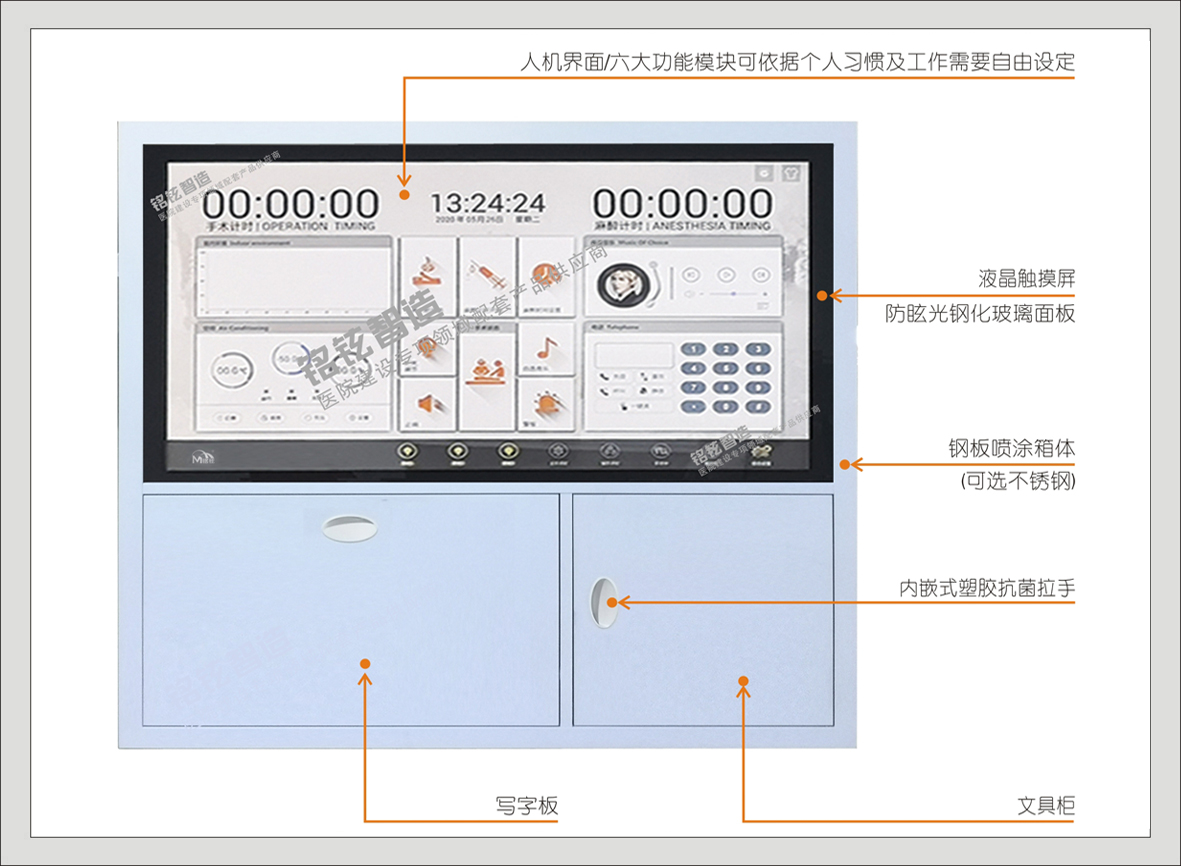 8#43204-02医用液晶控制箱(带写字板及文具柜)