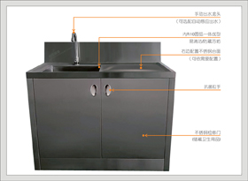 14#48102不锈钢双人位污洗池